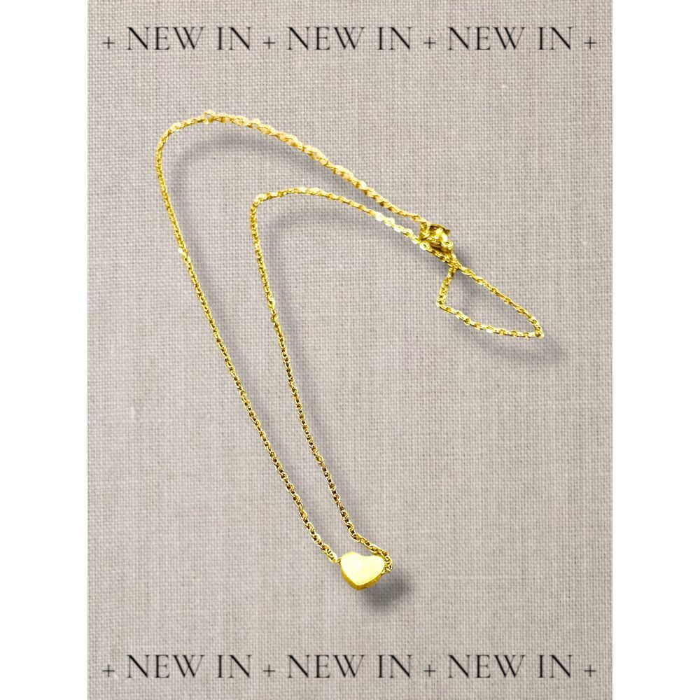 ✨ 14K Gold Over Stainless Steel Heart Necklace - Tarnish-Free &‎ Durable ✨